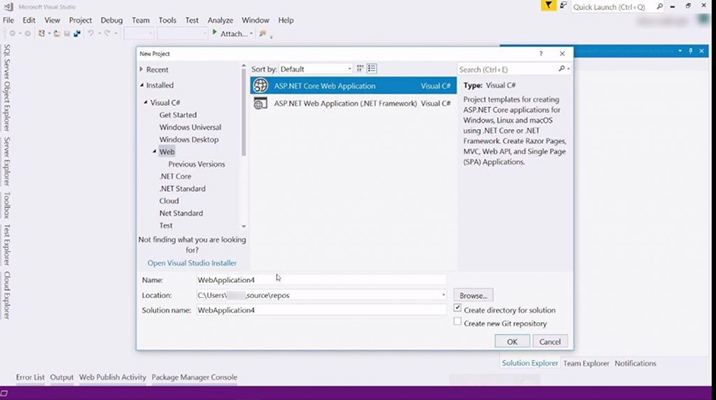 ASP.NET Core Web Application ASP.NET Core Web Application