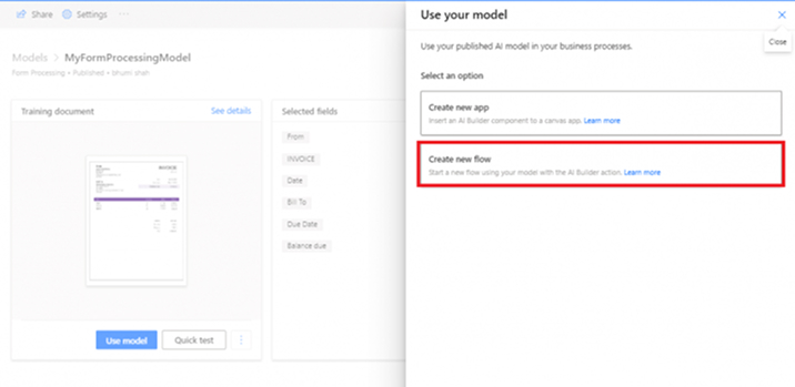 Use your model