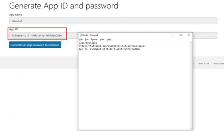 Copy the App ID Copy the App ID