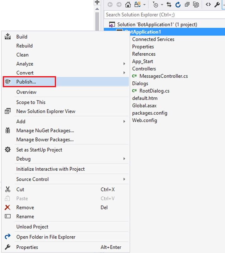 Select Publish Select Publish